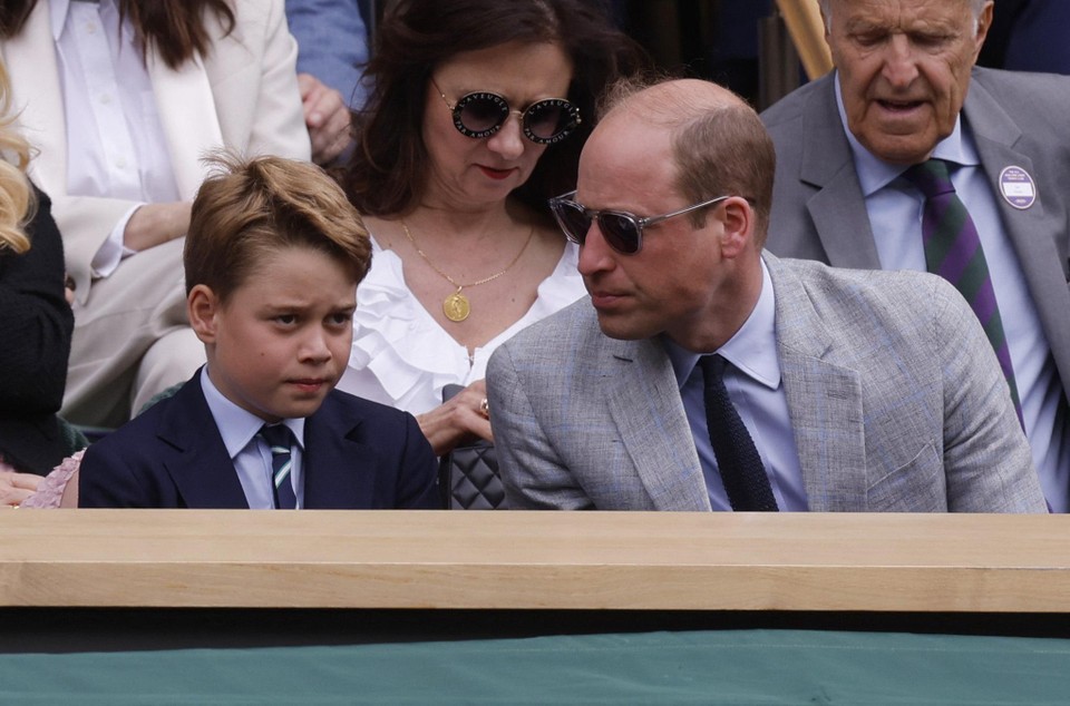 Prins William op Wimbledon in juli.