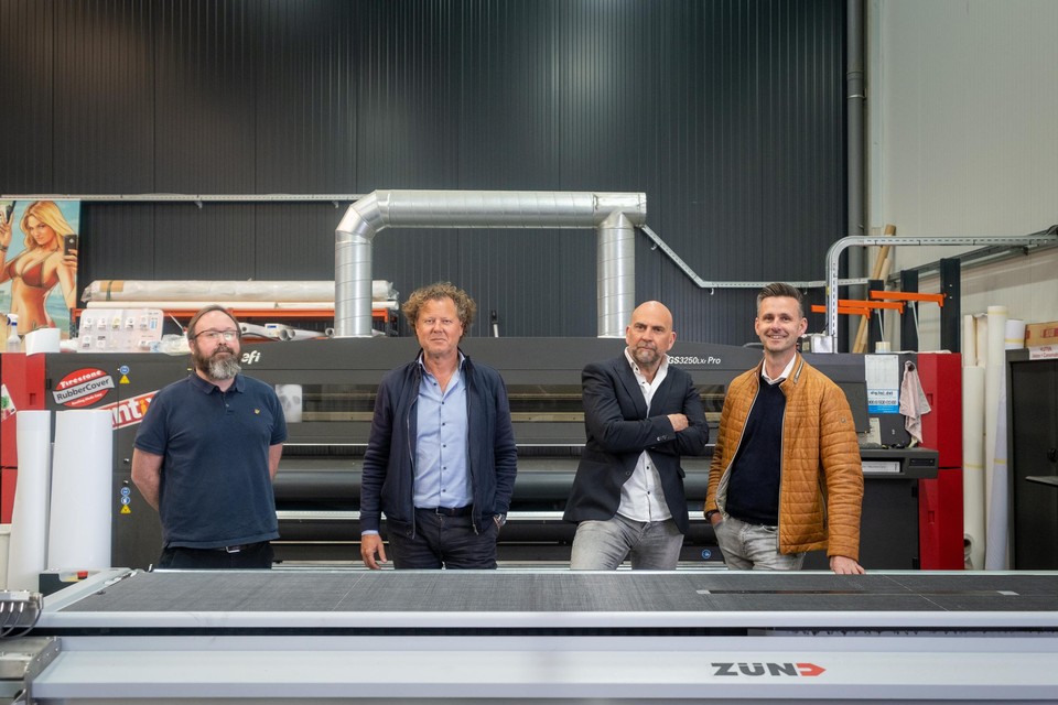 Johan Ceuleers, Wim Voss, Alain Jacobs en Wesley Dewachter van Viaprintix.