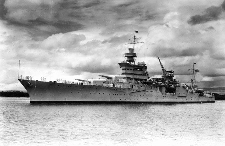 De USS Indianapolis op archiefbeeld.