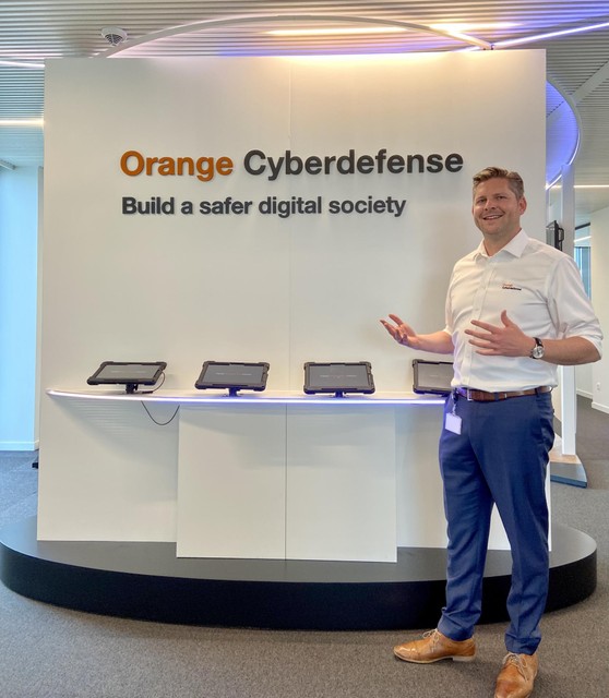 Christophe Huygen, vendor manager van Orange Cyberdefense in Wijnegem.
