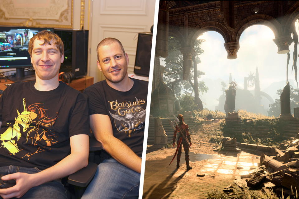 Joris (links) en Jan hebben als medewerkers van Larian Studio’s goud gemaakt van de computergame ‘Baldur’s Gate 3’.