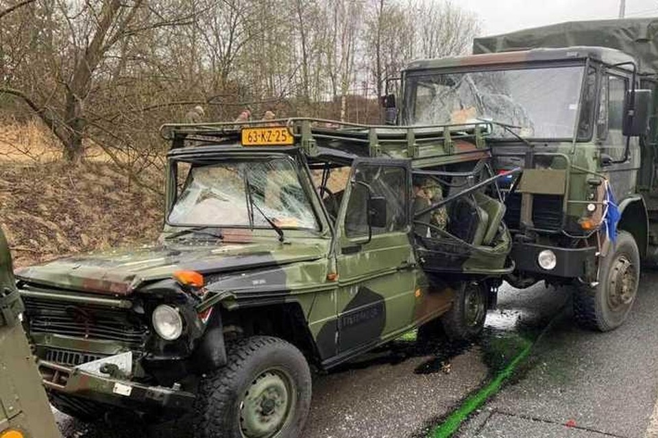 Deze foto publiceerde het ministerie van Defensie zaterdag na het ongeluk in Tsjechië. 
