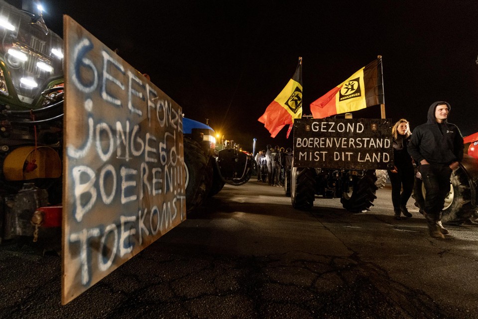 Het boerenprotest in Sint-Katelijne-Waver.
