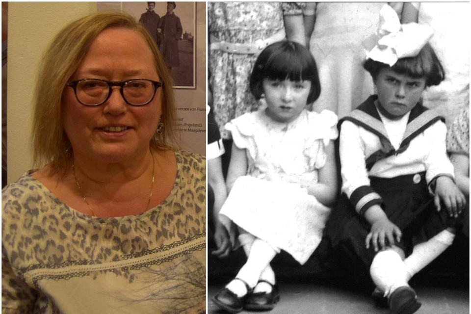 Digna Coppiers vond als bij toeval de foto waarop de kleine Sara Marmur (links) poseert met haar jeugvriendinnetje Rachel De Nil-Verhulst.  