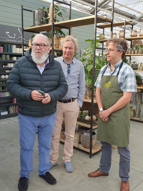 Wim Opbrouck, Rik Verheye en Jelle De Beule waren ook te spotten in Verheggen Tuincentrum.
