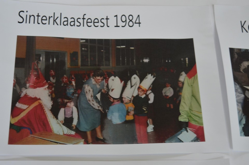 Sinterklaasbezoek in de school in Millegem.