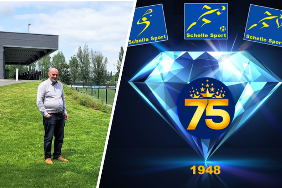 Voorzitter Yves S’Jongers kijkt uit naar de viering van 75 jaar Schelle Sport, waarvoor een speciaal logo werd ontwikkeld.