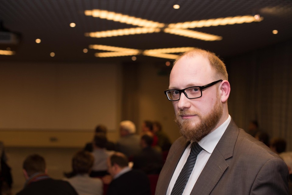 Cédric Halin, de CDH-burgemeester van het Luikse plaatsje Olne