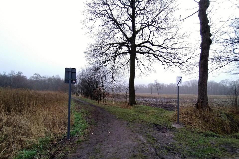 De gps gidst bezoekers van de Liereman via deze zandweg, waar auto’s zich vastrijden.
