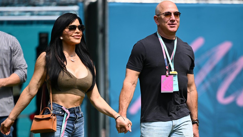 Jeff Bezos met zijn nieuwe vriendin Lauren Sanchez