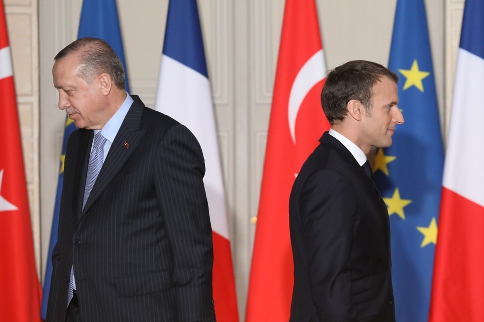 Turks president Erdogan en Frans president Macron 