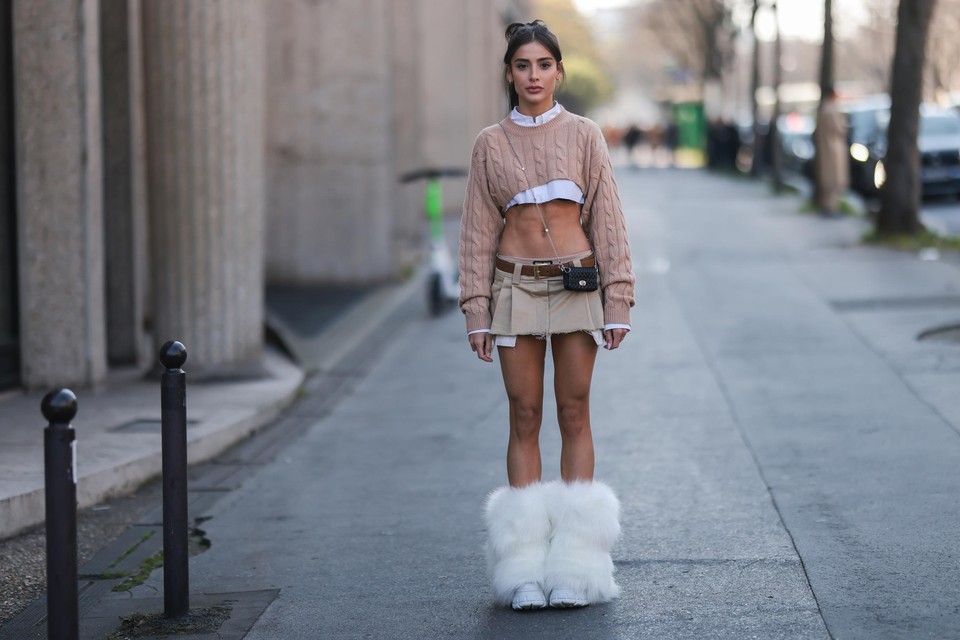 De micro-minirok van luxemerk Miu Miu