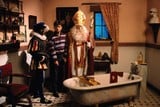 thumbnail: Frans Van der Aa als Zwarte Piet, Bart Peeters en Jan Decleir als Sinterklaas. 
