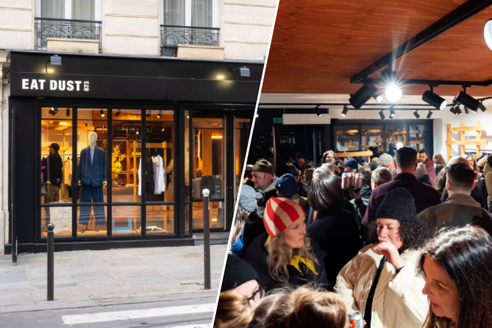 De winkel in Parijs lokte bij de opening veel volk.