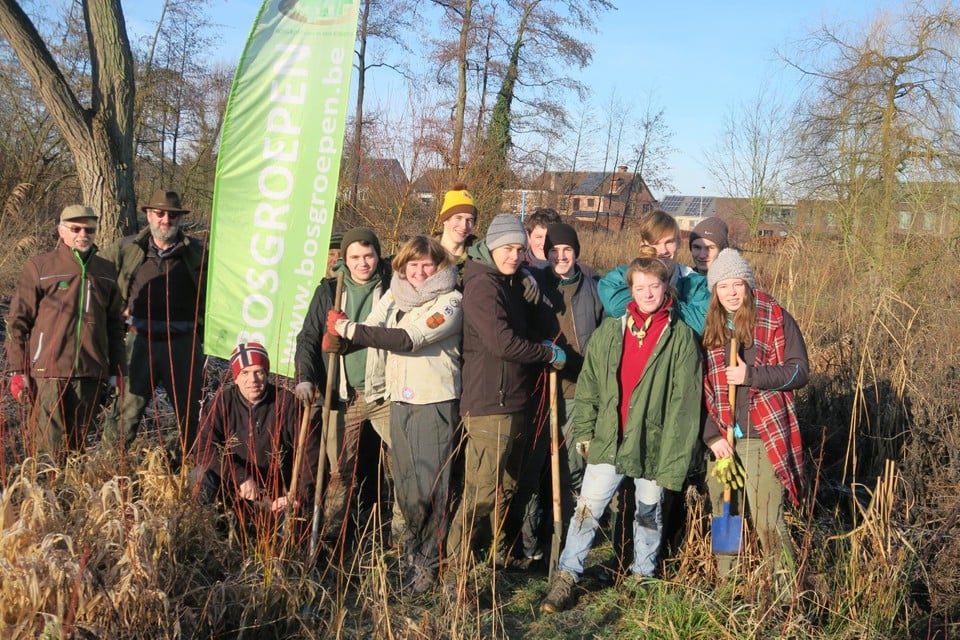 Bosgroep Antwerpen Noord hier in het verleden bij een plantactie.