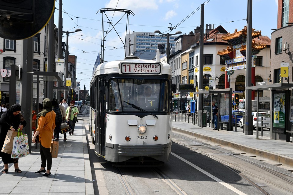 Tramlijn 11 is één van de trajecten die uitsluitend met een oude PCC bediend worden.