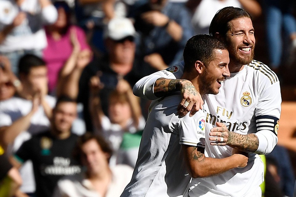Hazard en Ramos in fysiek betere tijden.