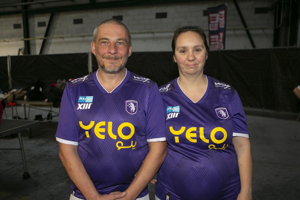 Beerschot Younited players Guido de Ridder and his husbands Patricia Pintens. 