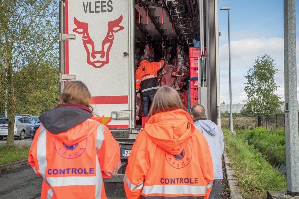 Ook het FAVV nam aan de actie deel en controleerde vrachtwagens die levensmiddelen vervoerden. 