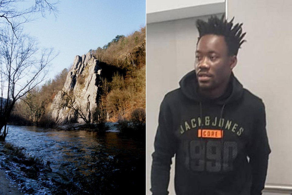 Links: de Ourthe in Sy. Rechts: Maxime Nsangou Njiké.