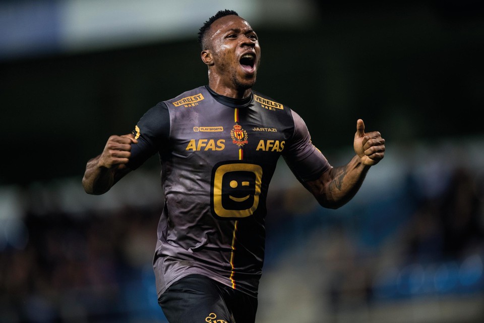 Togui na een goal voor KV Mechelen.