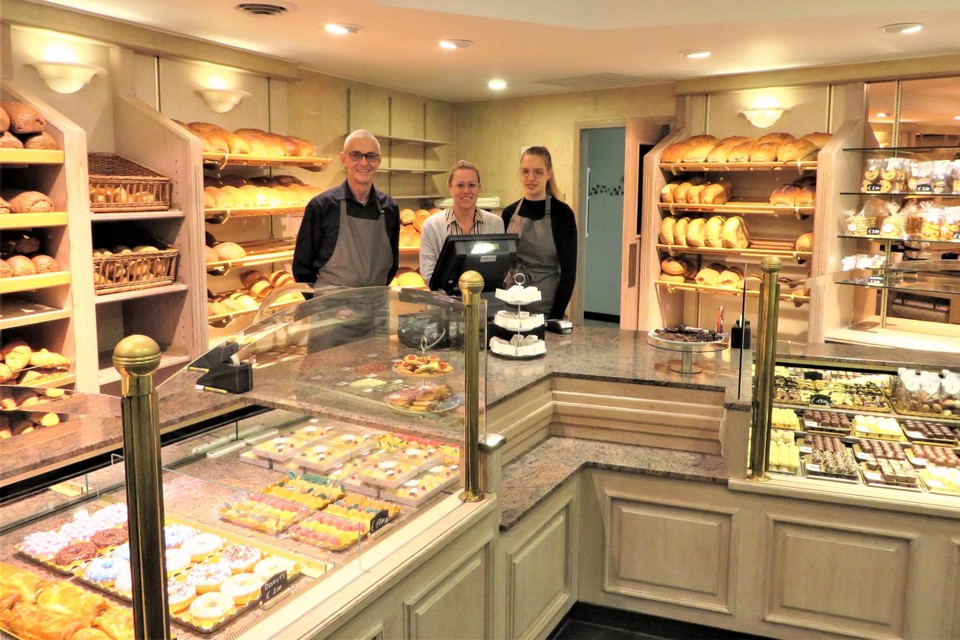Patrick, Kim en Britt in de nieuwe bakkerij. 