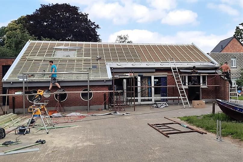 Beeld van tijdens de werken.