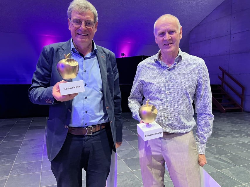 John Maes en Walter Mertens, goed voor de Individuele Prijs en de Duurzaamheidsprijs.