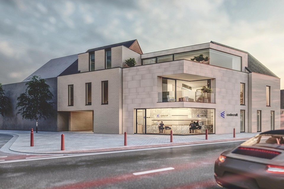 De vroegere buurtwinkel van Spar maakt plaats voor vijf appartementen en een handelspand.