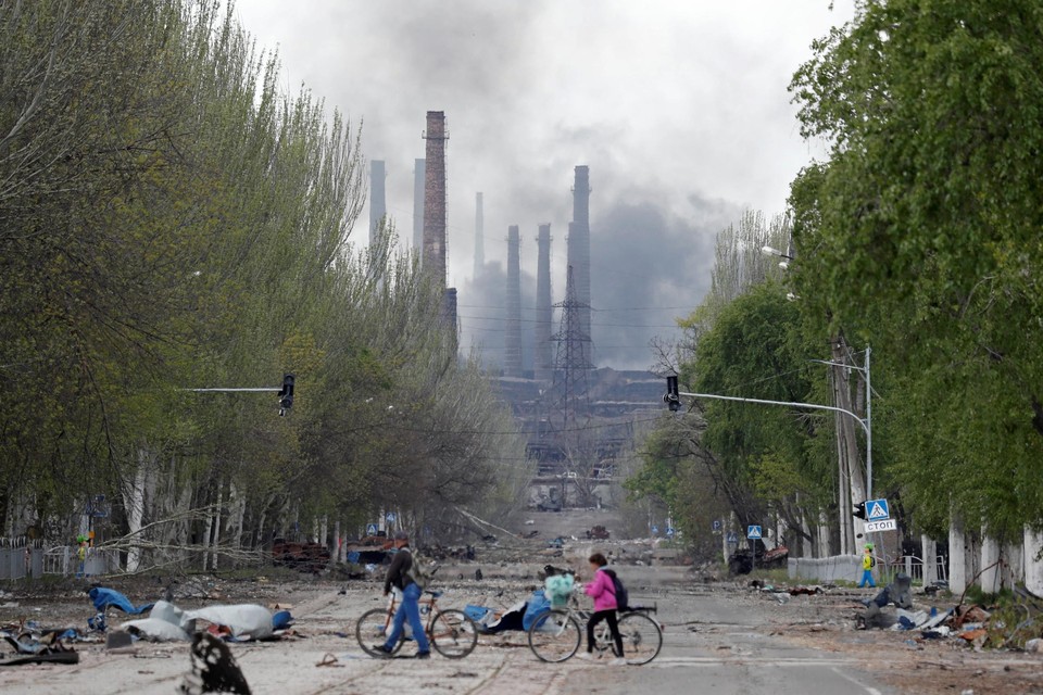 De Azovstal-fabriek op 2 mei 
