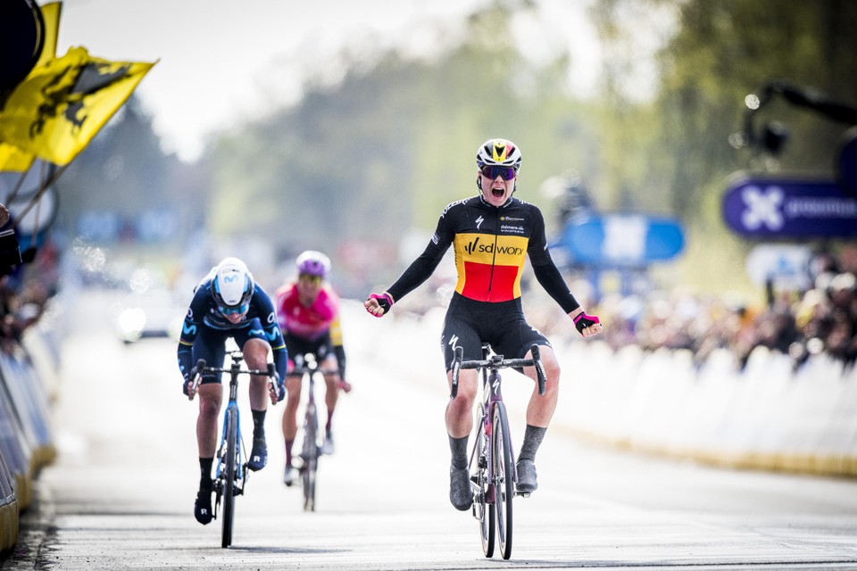 Kopecky won als eerste Belgische renster sinds 2010 de Ronde van Vlaanderen. 