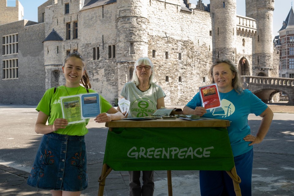 Greenpeace eist schone lucht. 
