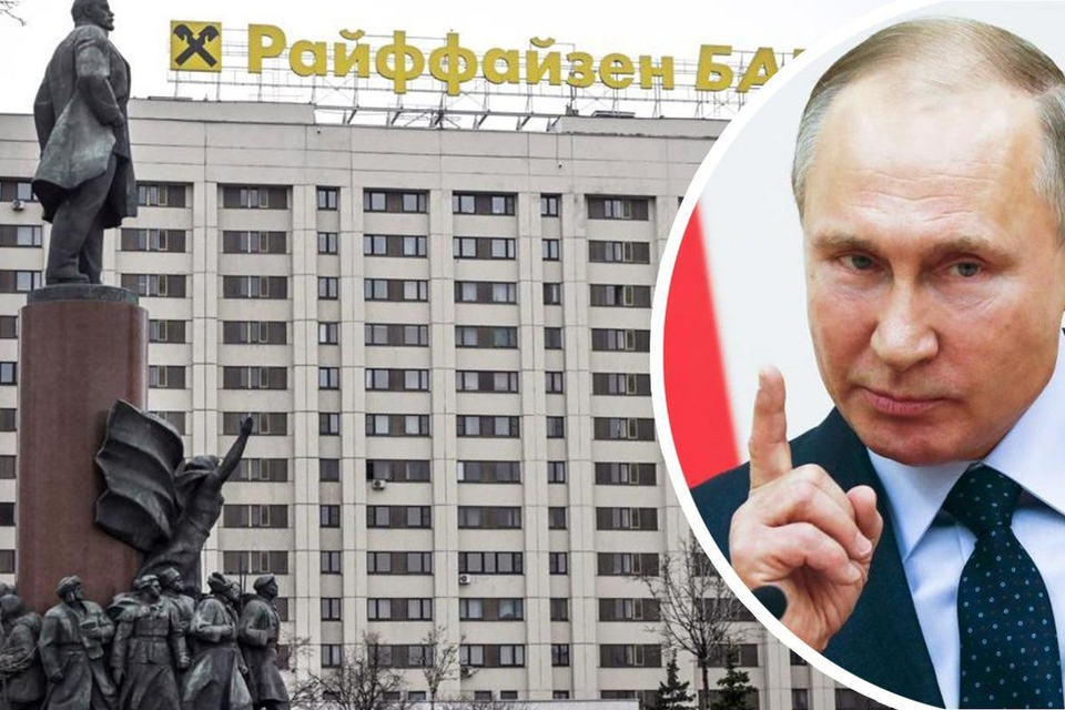 Grote banken als Raiffeisen Bank spijzen de oorlogskas van Russisch president Poetin.
