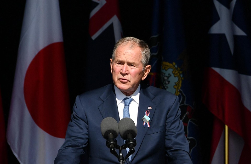 George W. Bush was scherp in de speech die hij gaf in Shanksville. 