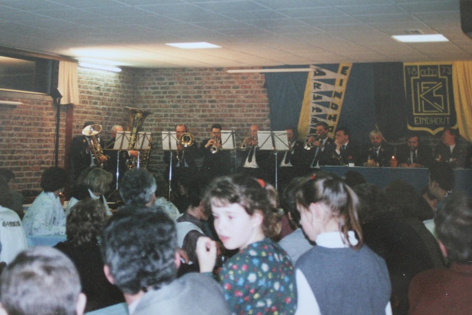 Optreden van de fanfare in zaal Sint-Lambertus.