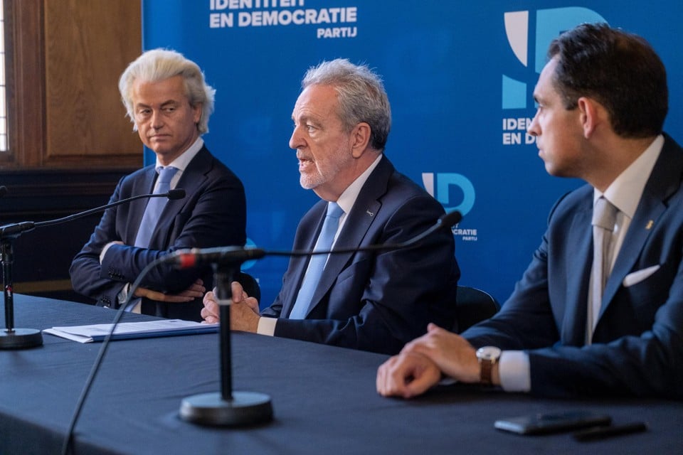 Geert Wilders, Gerolf Annemans en Tom Van Grieken.  