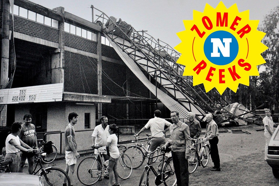 Niet alleen de kermistent in Sinaai maar ook de tribune van het stadion van Sporting Lokeren ging in 1986 de lucht in.