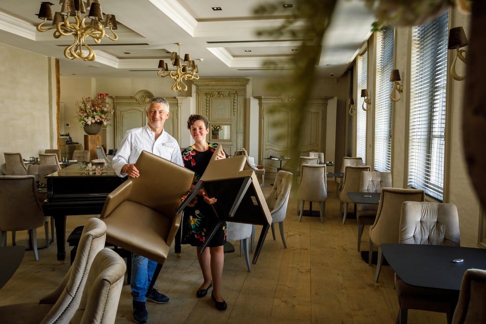 Chef-kok Axel Colonna-Cesari en gastvrouw Anneleen Soethaert hadden gedurende een halfjaar hun restaurant in de feestzaal van Den Breckpot. 