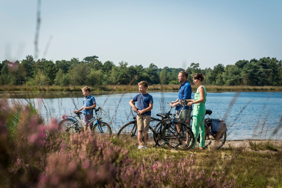 De Heideroute is 57 kilometer lang, maar kan ingekort worden.
