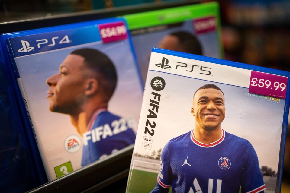 Het hoesje van FIFA22.