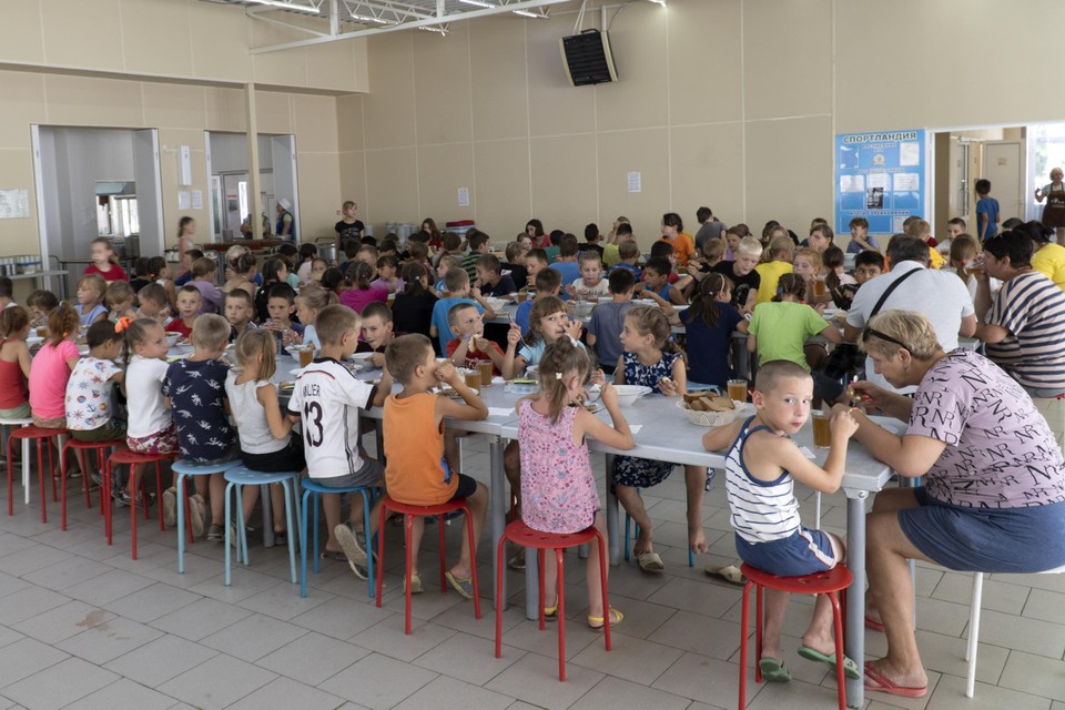 Gedeporteerde Oekraïense kinderen in de Russische regio Rostov.