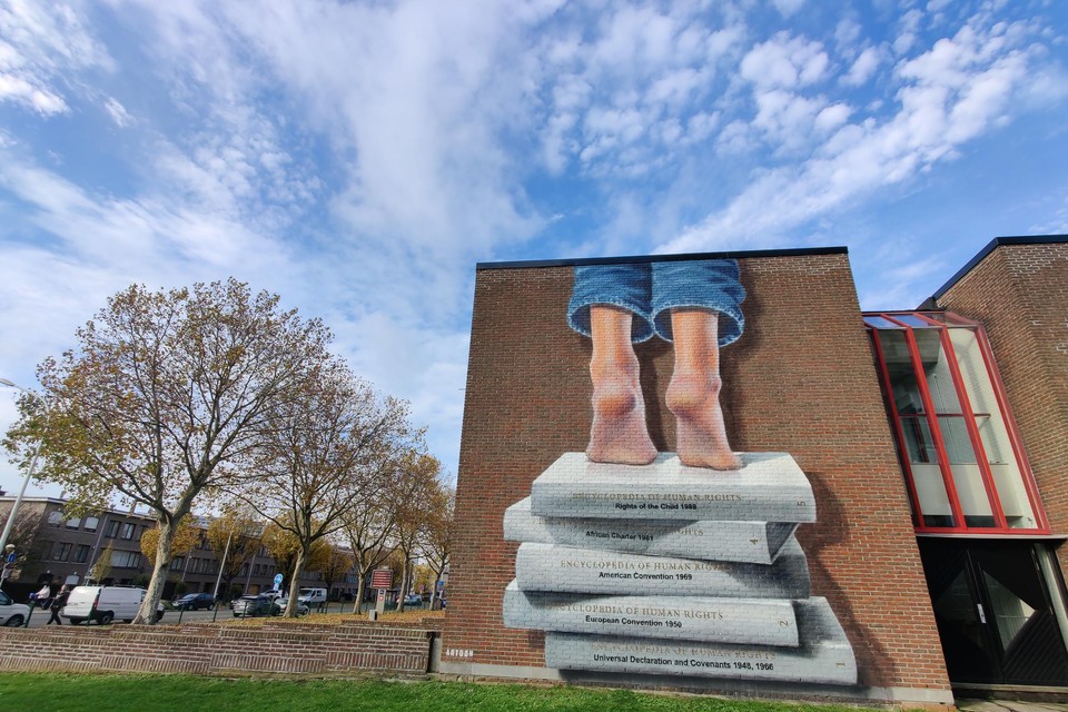 Werk van Artoon in Merksem.